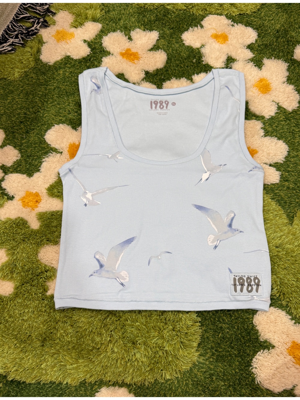 Taylor Swift 1989 Blue Seagull Tank Top Crop Shirt Summer Collection